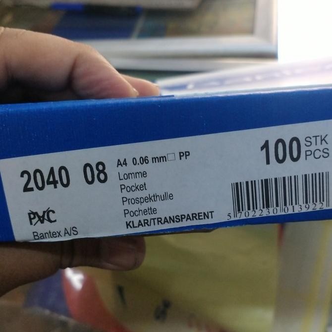 

Document Pocket/Pp Pocket A4 Clear 0,06Mm 2040 Per Box Isi 100 Kualitas Premium