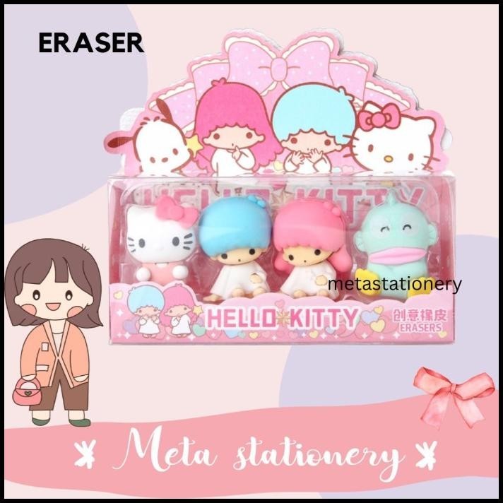 

GRATIS ONGKIR ERASER SET / PENGHAPUS SET MOTIF SANRIO ISI 4PC ( MOTIF RANDOM )