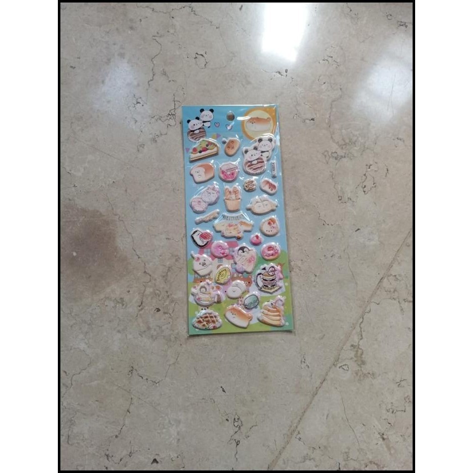 

GRATIS ONGKIR STICKER CHARACTER PANDA FOOD SOFT BOBA DRINK STIKER TIMBUL 3D