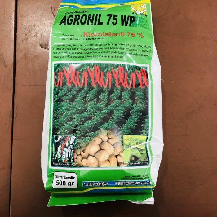 Fungisida Agronil 75 Wp 500 Gram