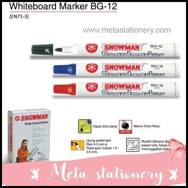 

BEST DEAL SPIDOL WHITE BOARD SNOWMAN BG-12 (1PC) !!!!