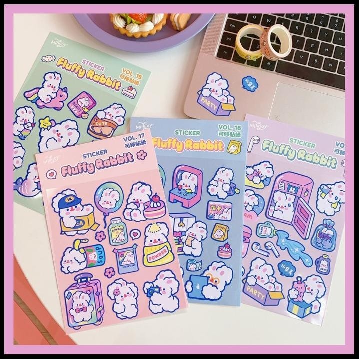

GRATIS ONGKIR STICKER FLUFFY RABBIT DEKORASI STIKER CUTE KOREAN STYLE GWIYEO 037 !!