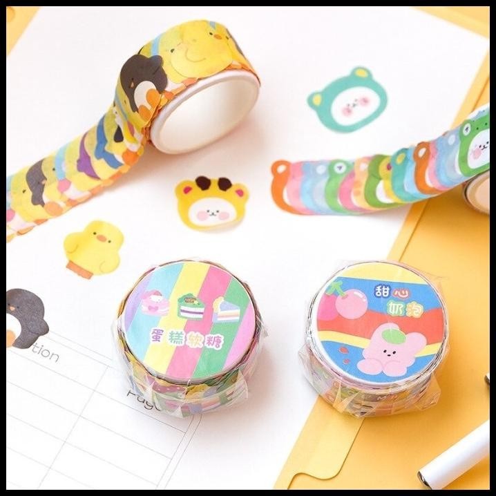 

TERMURAH 100 LEMBAR STICKER WASHI TAPE DECORATIVE STICKER KAWAII STIKER PACK 03 !!!!