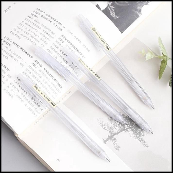 

HOT DEAL PENSIL ISI MEKANIK 0.5MM TRANSPARAN MINIMALIST MUJI STYLE AESTHETIC