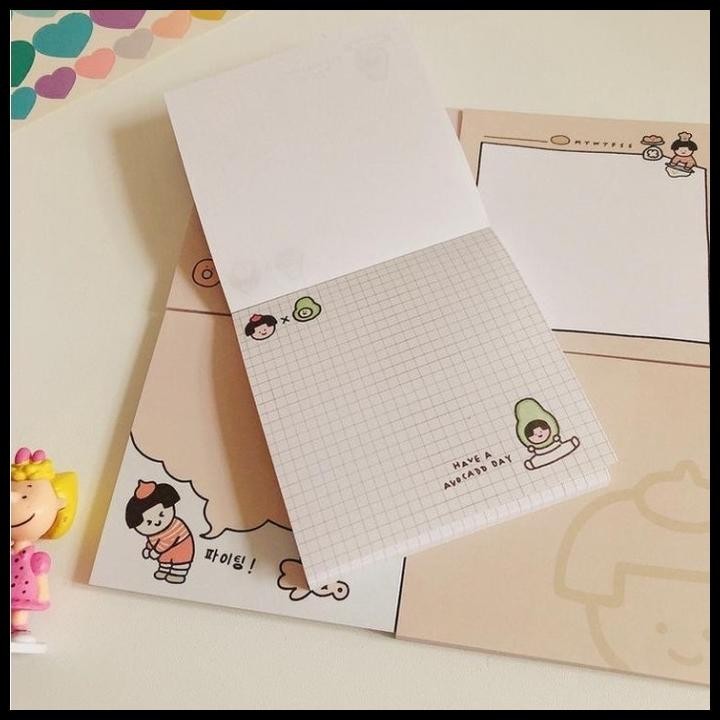 

DISKON 50 LEMBAR MEMOPAD NOTEPAD KOREAN BREAD BAKER NOTE PAPER AESTHETIC