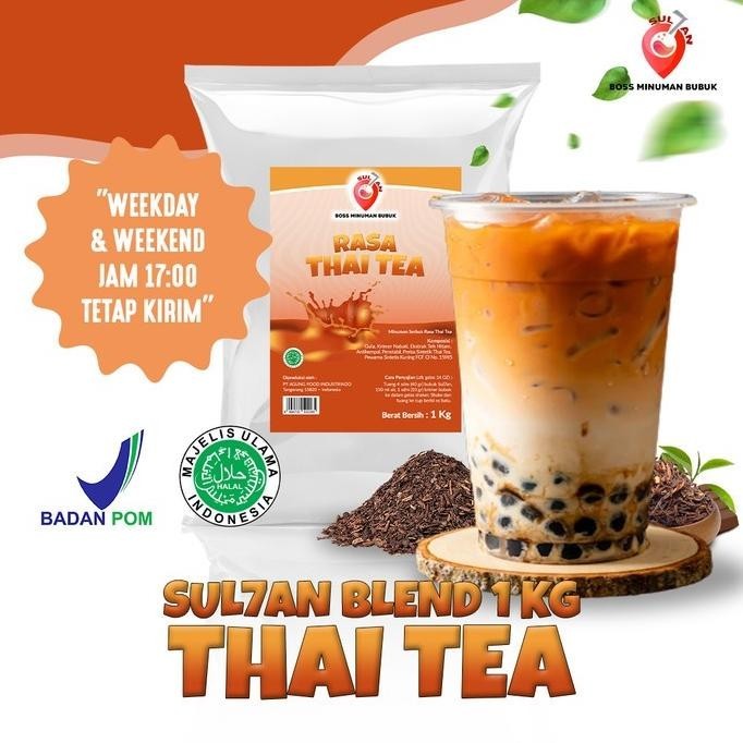 

BIG SALE BUBUK MINUMAN RASA THAI TEA 1 KG SULTAN POWDER !!!!!