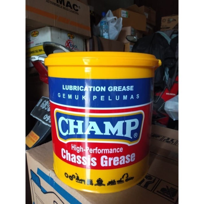 GEMUK PELUMAS STEMPET ALAT BERAT - CHAMP GREASE NLGI 3 EMBER 3 KG