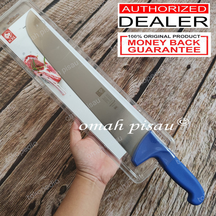 READY STOK- pisau Sembelih icel 36 cm 286.3181.36 blue butcher knife straight asli