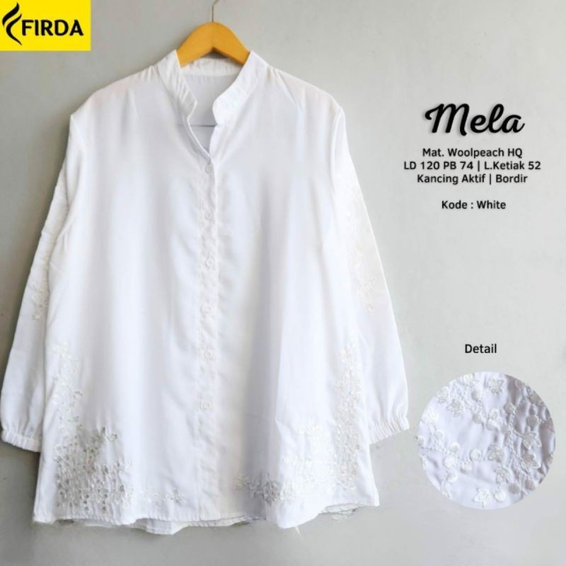 MEELA LD 120 Blouse Putih JUMBO by Firda