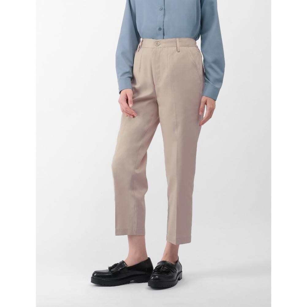 Celana Kulot Jumbo Wanita Ankle Chino Pants Buckwheat Panjang Wanita Bahan Premium