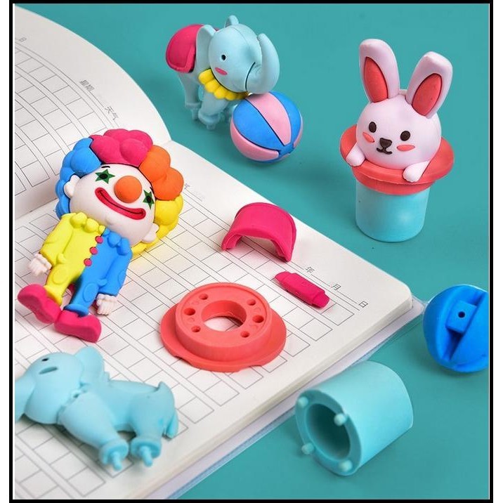 

DISKON PENGHAPUS CIRCUS PUZZEL UNIK ERASER PENGHAPUS PENSIL LUCU 523-31 !!!
