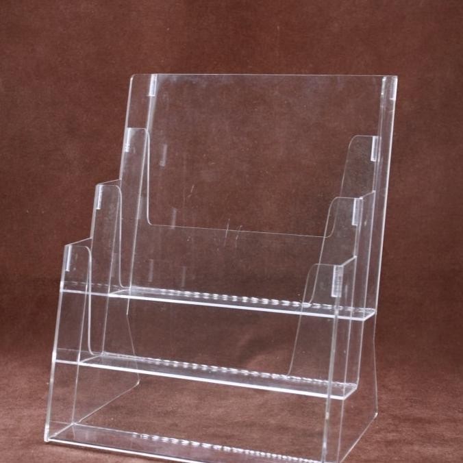 

Acrylic Display Brosur A4 3 Susun Kualitas Premium