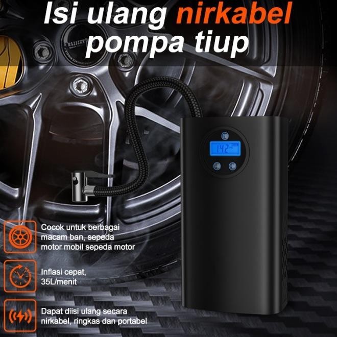 Imuto Pompa Ban Elektrik Mobil Pompa Sepeda Portable Pompa Ban Motor (Yarageza