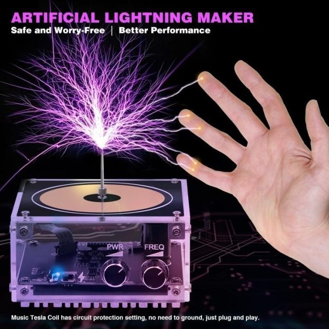 Modul Coil Tesla Multifungsi Tesla Coil Musik Speaker Bluetooth Ori