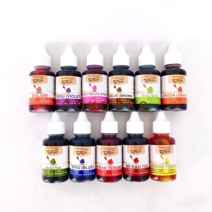 

Adlian Toffieco Pewarna 30Cc [ Untuk Warna Silahkan Di Pilih ]