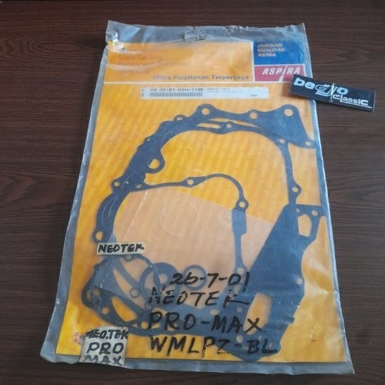 gasket paking perpak set fullset bagian bawah HONDA GL PRO NEOTECH GL MAX MEGA PRO TIGER 2000 ASLI O