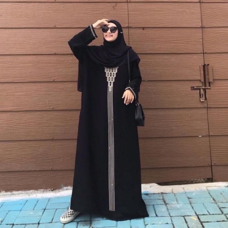 Gamis Abaya Remaja Hitam Tuey Piramid Couple Syari Gamis Abaya Remaja