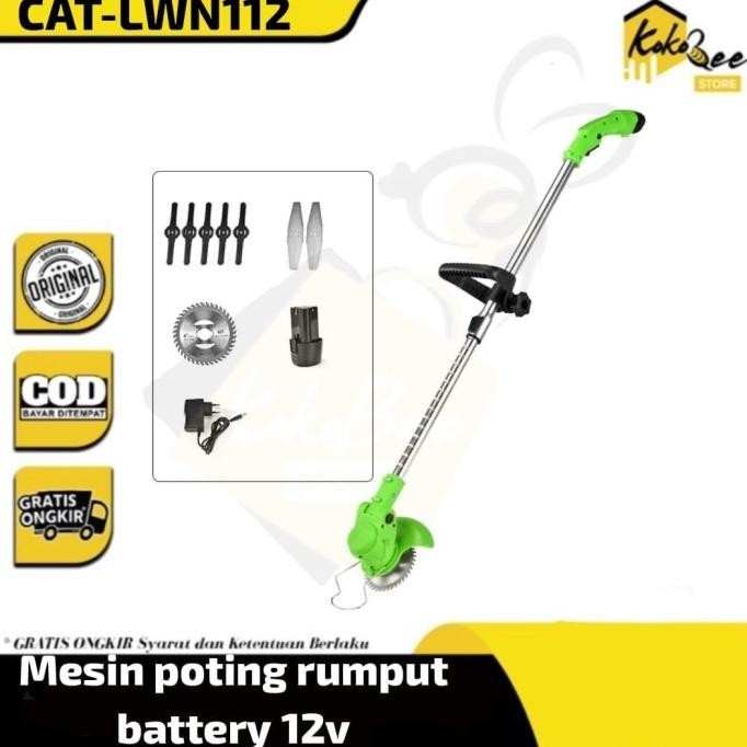 Mesin potong rumput baterai 12 volt - Cordless brush grass trimmer