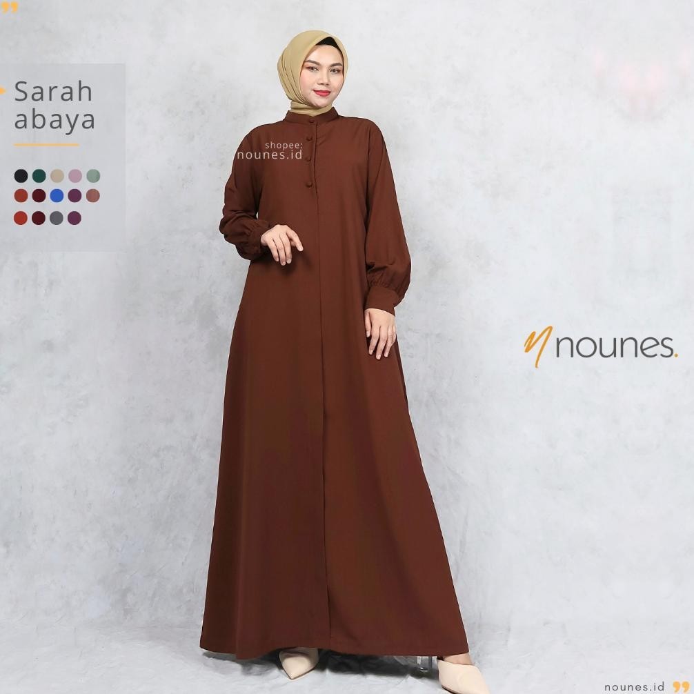 Gamis Abaya Remaja Sarah Dress Polos Manset Kancing Busui Frndly M Wolfis Ade A Gamis Abaya Remaja