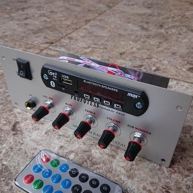 modul kit speaker aktif mono subwoofer plus USB player Bluetooth