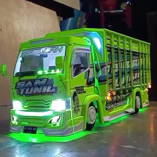 6.6 Miniatur Truk Oleng Truk Oleng Kayu Asli Truk Oleng Full Variasi Lampu Bonus Terpal Dan Setiker 