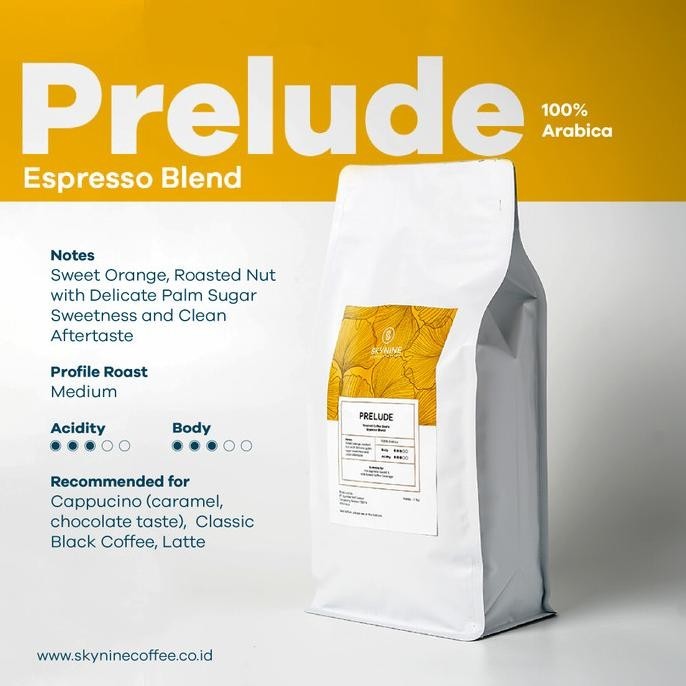 

Prelude Premium Blend Roasted Beans 1Kg