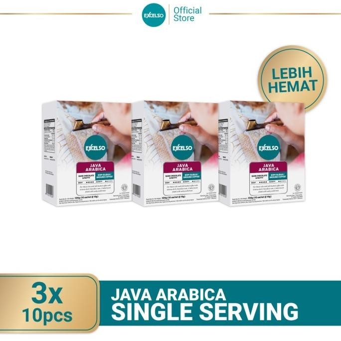 

Excelso Kopi Single Serving Java Arabica Pack Of 3 Folding Box