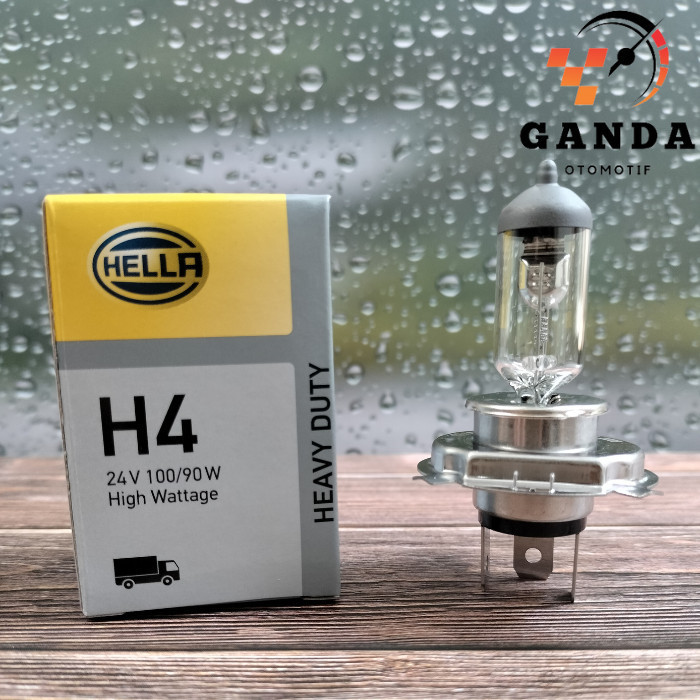 Shiteru Lampu Halogen Hella H4 24V 100/90W Lampu Utama Mobil/Truk Original