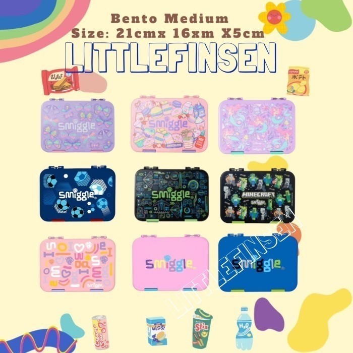 Smiggle Lunch Box Happy Medium Bento Box/Kotak Makan Smiggle Happy
