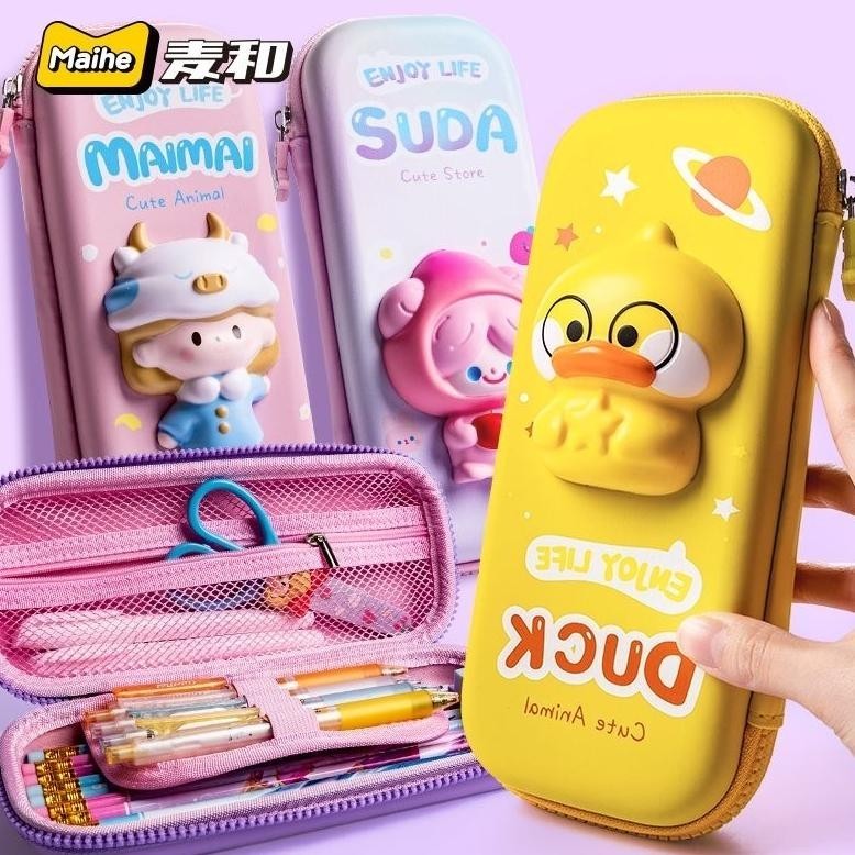 

Tempat Pensil 3D Squishy Anak Sekolah Bahan EVA Kotak Alat Tulis Timbul Hardcase