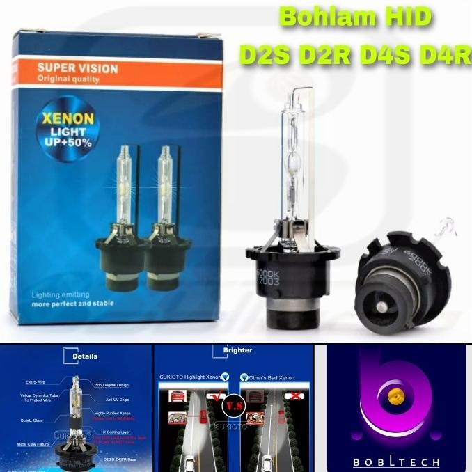 BOBLTECH Lampu Mobil Supervision Bohlam HID D2S D2R D4S D4R 1Pc