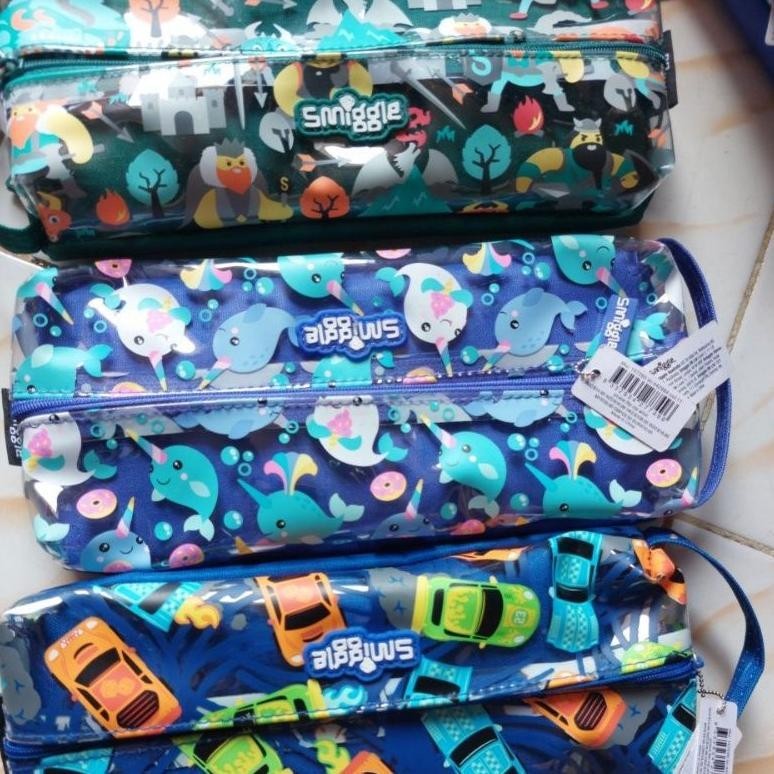

smiggle pencil case 2 zipper / seleting whirl