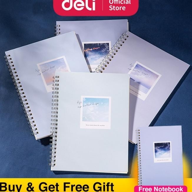 

Deli Buy3 Get4 Spiral Notebook, Soft Cover Notebook, Buku Sekolah Baktioktavianiseller