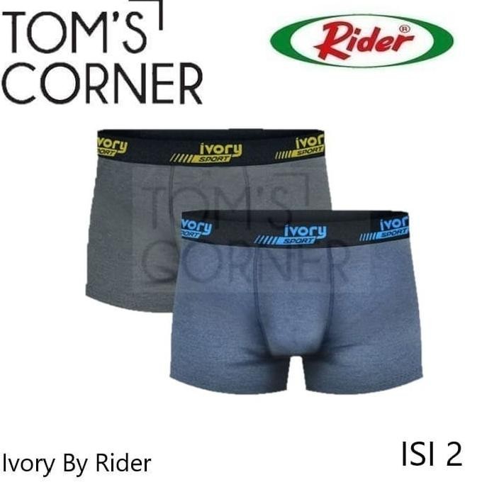 Celana Boxer Pria Isi 2 | Celana Dalam Ivory By Rider| Iv203 Eminbudiyantolaris