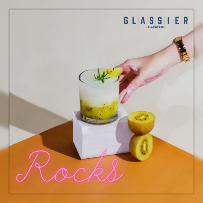 Gelas Lebar Besar Kaca Beling Bening Tebal Premium Citinova Rocks Rock Kapasitas 320ML Gelas Bentuk 