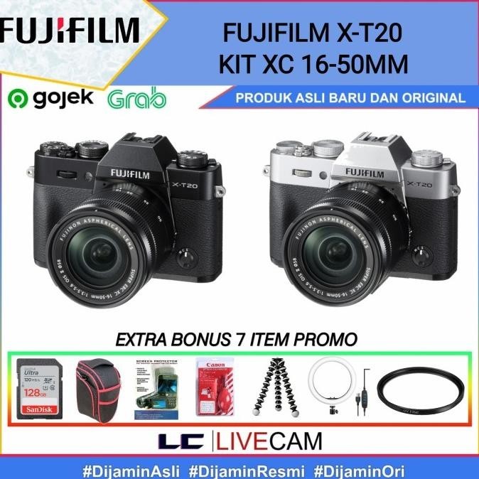 FUJIFILM X-T20 KIT XC 16-50MM / KAMERA FUJIFILM XT20 KIT XC 16-50MM