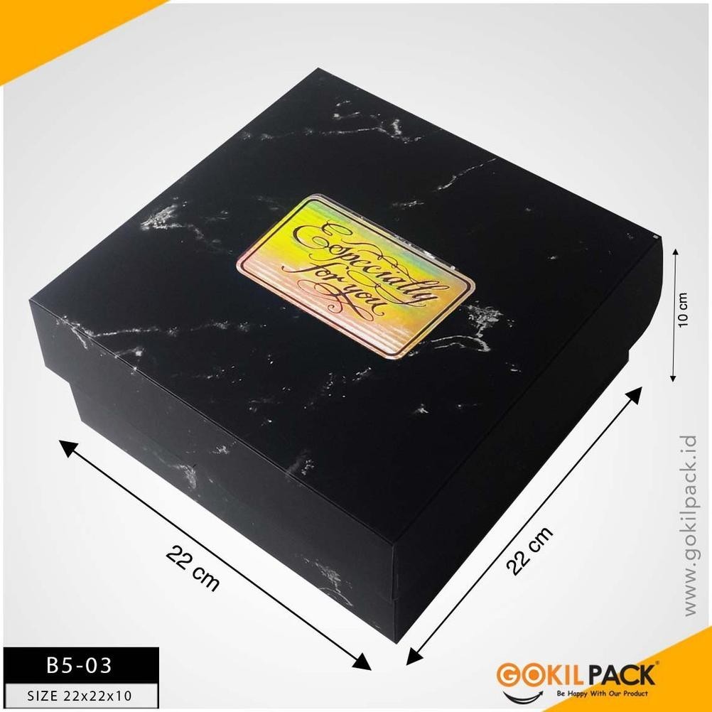 

Beli 2 Murah Gokilpack - Box Kado Uk 22X22X10 Cm - Box Hadiah Motif Marble - B5