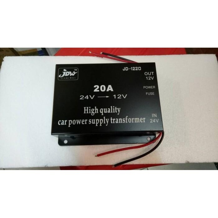HIGH QUALITY CAR POWER SUPPLY TRANSFORMER 24 VDC TO 12 VDC 20A