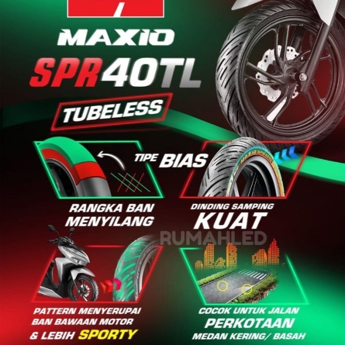 Ban Belakang Aspira 100/80 14 Tubeless Ori Motor Vario 125 Vario 150