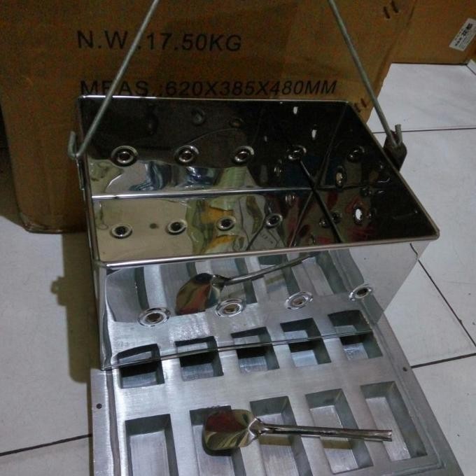 satu set cetakan kue balok tutup arang