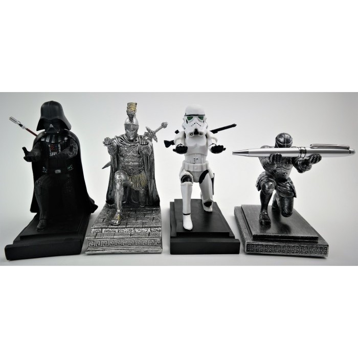 

MOBILE PEN HOLDER KNIGHT ROMAN STORMTROOPER LORD VADER DESK ORGANIZER