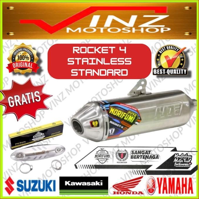 KNALPOT NORIFUMI ROCKET 4 STANDAR KLX CRF 150L WR 155 ORIGINAL 100%