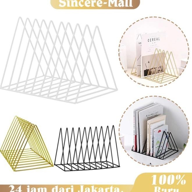 

Pembatas Buku Minimalis Triangle Bookshelf Rak Buku Segitiga Oktavianilaris