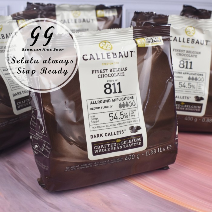

Callebaut 400 GRAM 811 Dark Chocolate Couverture 54.5% Cokelat Coklat K01