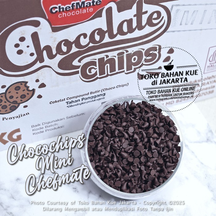 

Chefmate Chocochip Mini 1kg Cokelat Compound Chocolate Chips Coklat K01