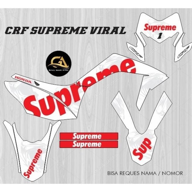 DECAL STIKER HONDA CRF SUPREME SULTAN BAHAN DOFF/HOLOGRAM