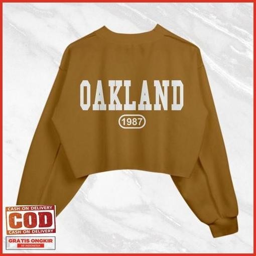 Hot Sale Oakland Oversize Crop Sweater Wanita / Sweater Oversize Crop Wanita Tebal Jaminan Original