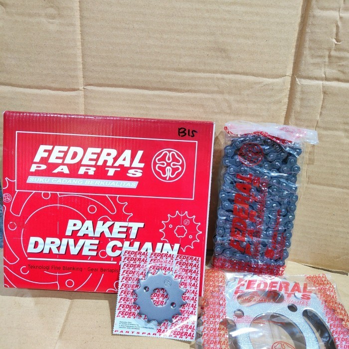 Girset Gir Gear Set Rantai Rante Depan Belakang Verza K18 Federal Ori