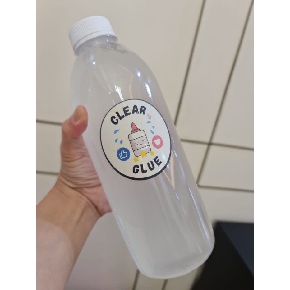 

CLEAR GLUE LEM BENING TRANSPARAN 1 KG POVINAL LEM SLIME MURNI 100%