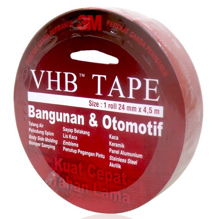 

3M VHB TAPE 24 MM X 4,5 M ORIGINAL 3M DOUBLE TAPE VHB 24MM SUPER KUAT